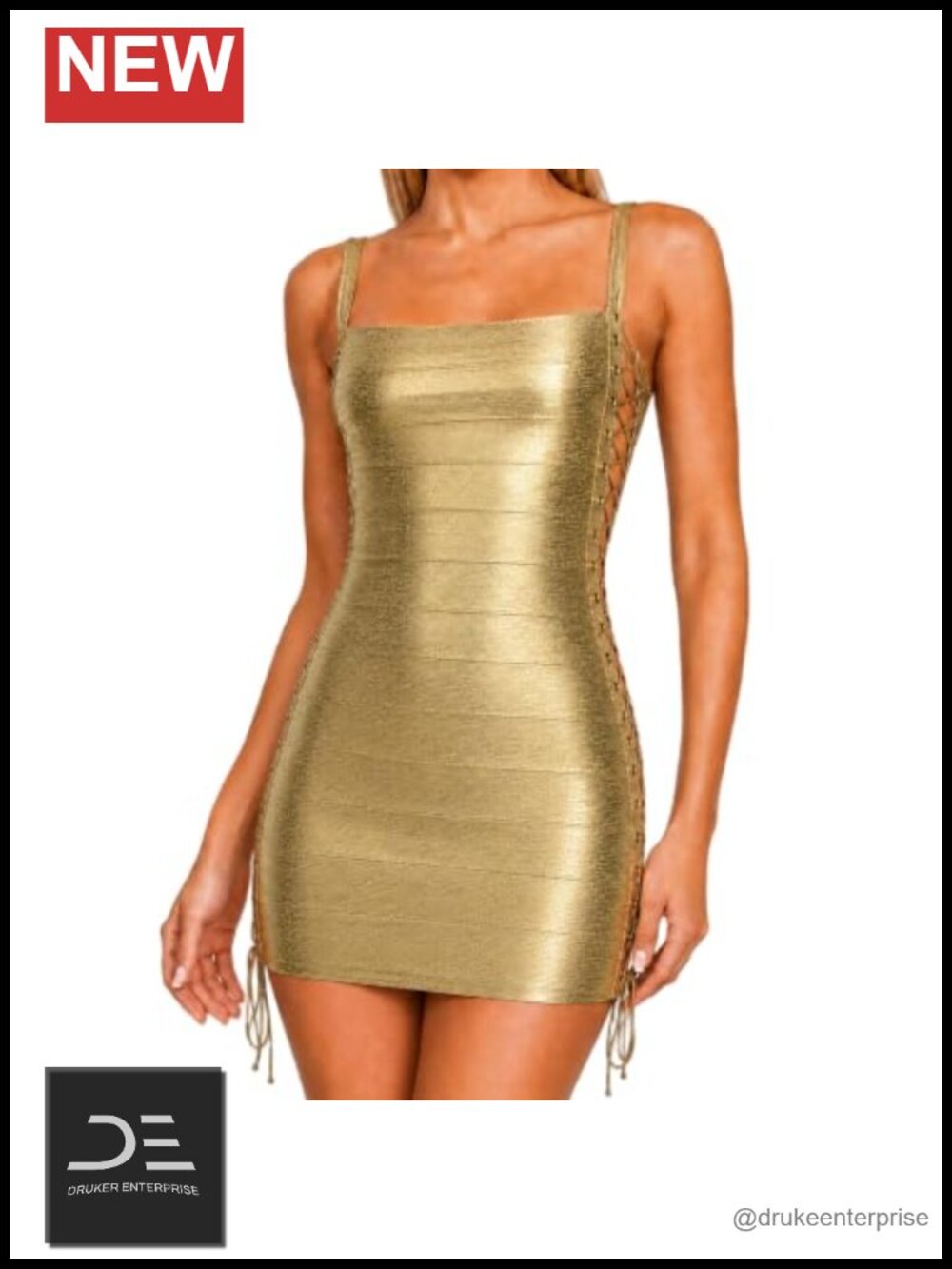 Sleeveless Bandage Bodycon Mini Dress Spaghetti Strap Party Dress